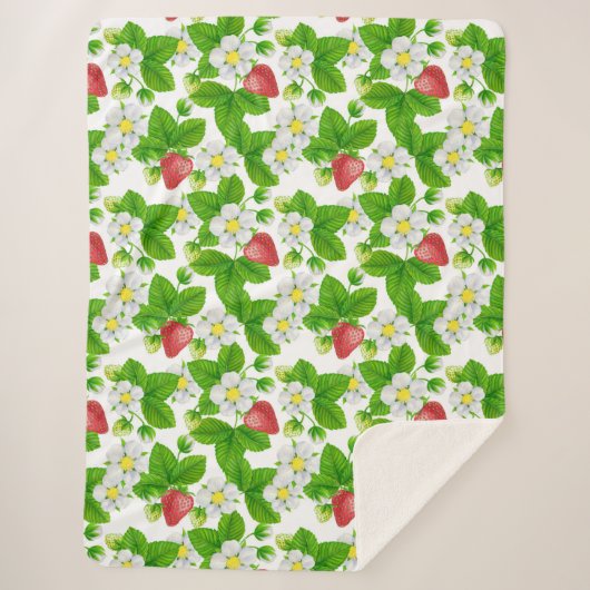 Aardbeientuin Sherpa Deken (Voorkant)