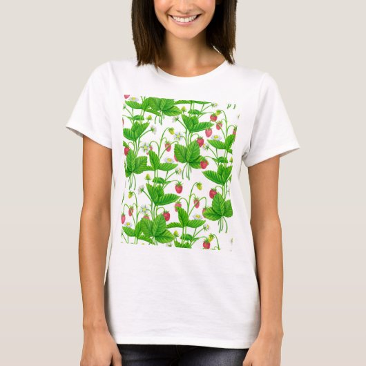 Aardbeientuin T-shirt (Voorkant)