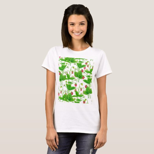 Aardbeientuin T-shirt (Voorkant volledig)