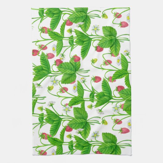 Aardbeientuin Theedoek (Verticaal)