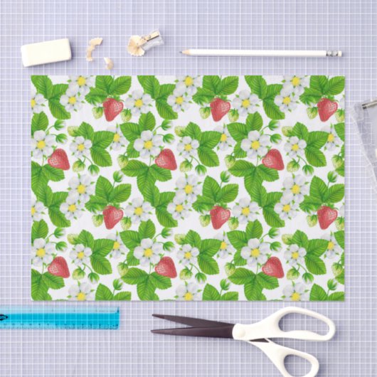 Aardbeientuin Tissuepapier (Craft)