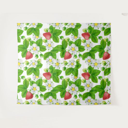 Aardbeientuin Wandkleed (Voorkant (horizontaal))