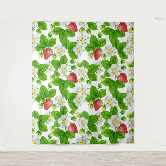 Aardbeientuin Wandkleed (Voorkant)