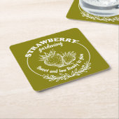 aardbeientuinieren kartonnen onderzetters (Schuin)