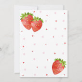 Aardbeienuitnodiging Berry Birthday Invite Kaart (Achterkant)
