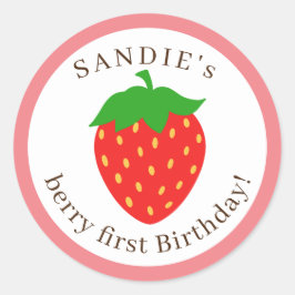 Aardbeienuitnodigingsenvelop Seal stickers