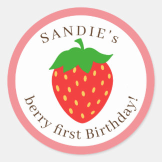 Aardbeienuitnodigingsenvelop Seal stickers