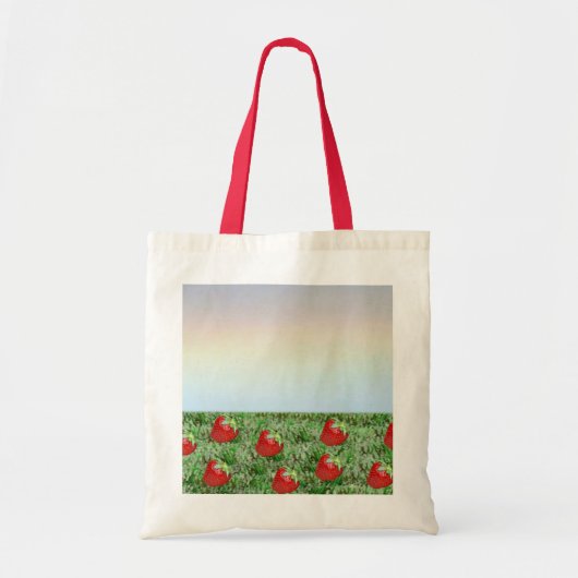 Aardbeienveld Tote Bag (Voorkant)