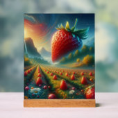 Aardbeienveld van dromen acryl bord (Neutraal)