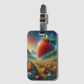 Aardbeienveld van dromen bagagelabel (Voorkant (verticaal))