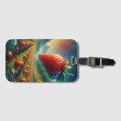 Aardbeienveld van dromen bagagelabel (Voorkant (horizontaal))