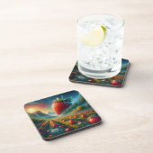 Aardbeienveld van dromen bier onderzetter (Rechterzijde)