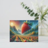 Aardbeienveld van dromen briefkaart (Staand voorkant)