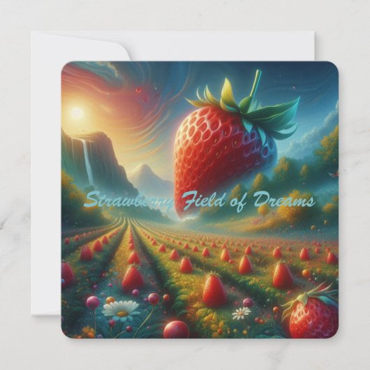 Aardbeienveld van dromen kaart (Voorkant)