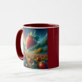 Aardbeienveld van dromen mok (Voorkant links)