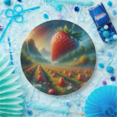 Aardbeienveld van dromen papieren bordje (Feest)