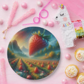 Aardbeienveld van dromen papieren bordje (Feest)