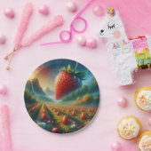 Aardbeienveld van dromen papieren bordje (Feest)