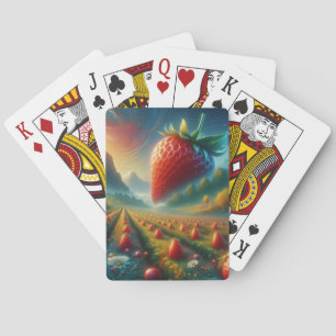 Aardbeienveld van dromen pokerkaarten