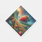 Aardbeienveld van dromen servet (Hoek)