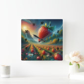 Aardbeienveld van dromen vierkante klok (Huis)