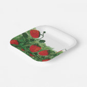 Aardbeienveld Waterverf illustratie Papieren Bordje (Gebogen)