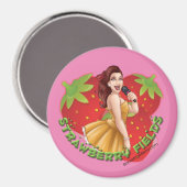 Aardbeienvelden Cartoon Magnet (Voorkant / Achterkant)