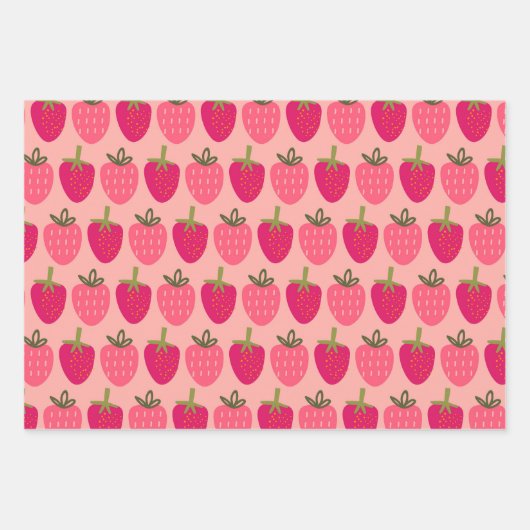 Aardbeienvelden Delight 1 Inpakpapier Vel (Voorkant)