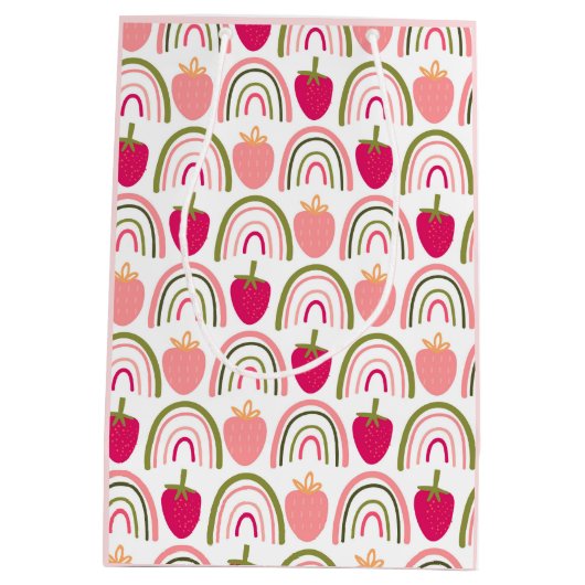 Aardbeienvelden Delight 2 Medium Cadeauzakje (Achterkant)