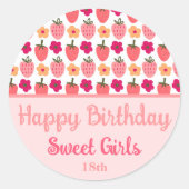 Aardbeienvelden Delight Ronde Sticker (Voorkant)