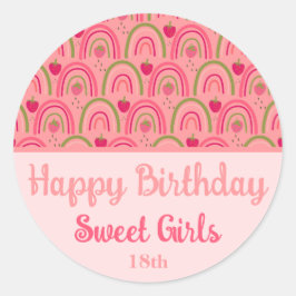 Aardbeienvelden Delight Ronde Sticker