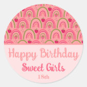 Aardbeienvelden Delight Ronde Sticker (Voorkant)