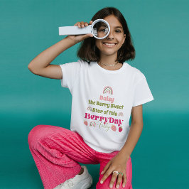 Aardbeienvelden Delight Verjaardag / eregast T-shirt