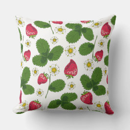 Aardbeienvelden op wit kussen