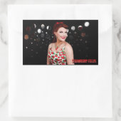 Aardbeienvelden Spiegelen Foto Stickers (Tas)