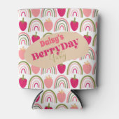 Aardbeienvelden Verrukking Verjaardag Blikjeskoeler (Voorkant)