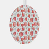 Aardbeienvelden: zomerse frisheid glas ornament (Voorkant Rechts)