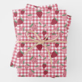 Aardbeienveldpatroon Inpakpapier Vel (In situ)