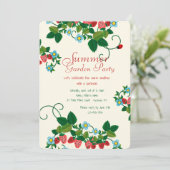 Aardbeienvelduitnodiging Kaart (Staand voorkant)