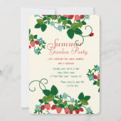 Aardbeienvelduitnodiging Kaart (Voorkant)