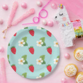 aardbeienventilator papieren bordje (Feest)