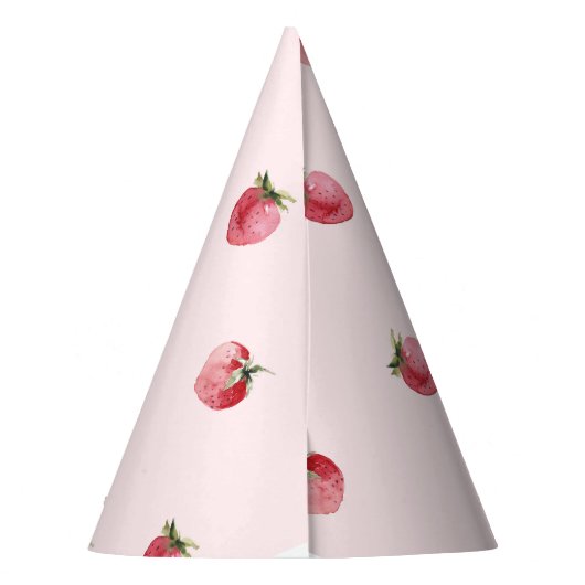 Aardbeienverjaardag Feesthoedjes (Achterkant)