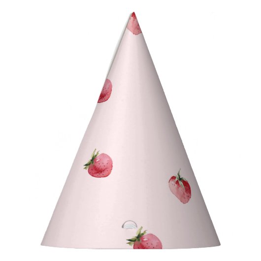 Aardbeienverjaardag Feesthoedjes (Links)