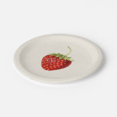  aardbeienverjaardagsfeestje papieren bordje (Gekanteld)