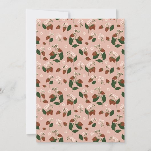 aardbeienverlovingsfeest kaart (Achterkant)