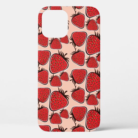 Aardbeienverrukking: patroonbedel. Case-Mate iPhone case (Achterkant)