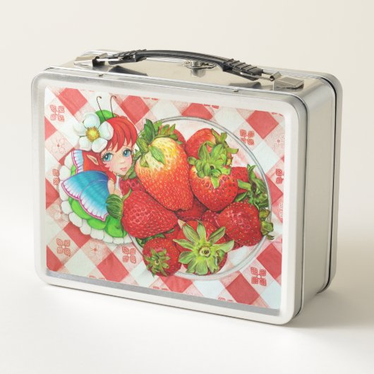 aardbeienvlek picknick print (Achterkant)