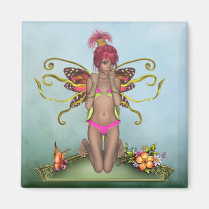 Aardbeienvlinder Fairy Magnet