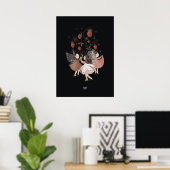 AARDBEIENVLINDER van Alexandra Dikaia Poster (Thuiskantoor)