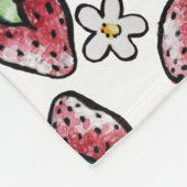 Aardbeienvloerbeien voor altijd fleece deken (Hoek)